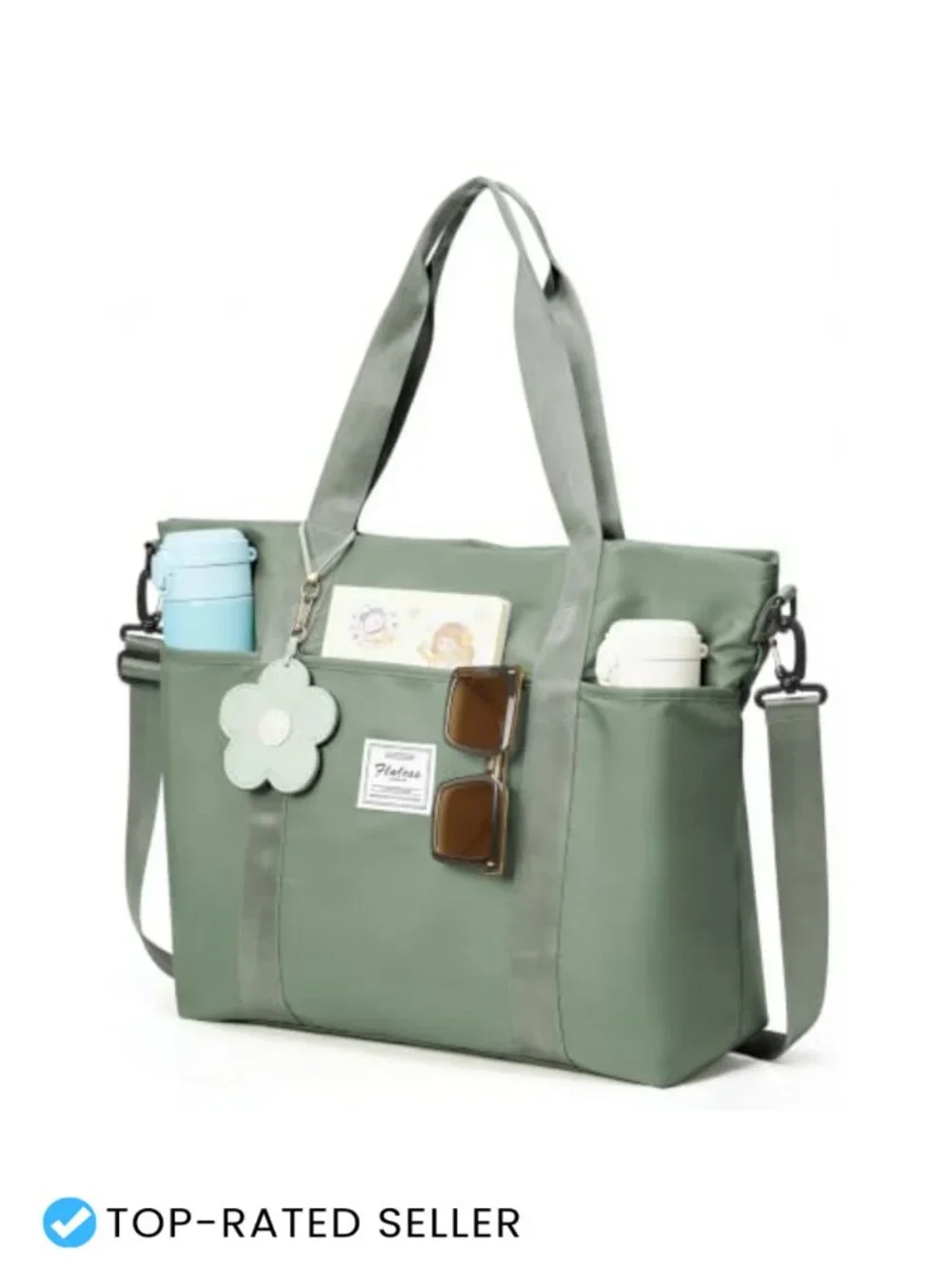 Ultra-Lightweight Large Capacity Tote Bag with Zipper Laptop Work Bag